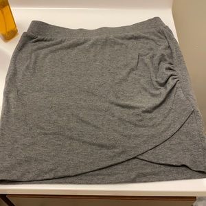 Grey Cinched on One Side Pencil Skirt